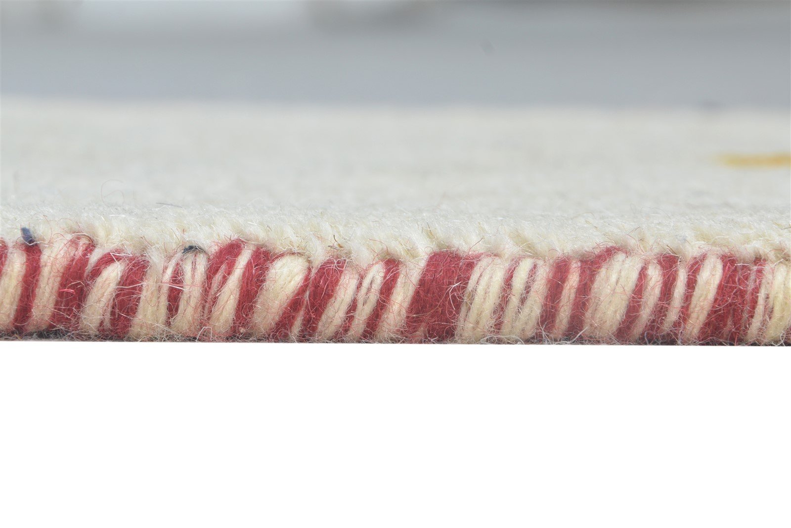 Glynda Cream Wool Rug 1' X 2' Southwestern Hand Knotted American Tribal 7865085755541