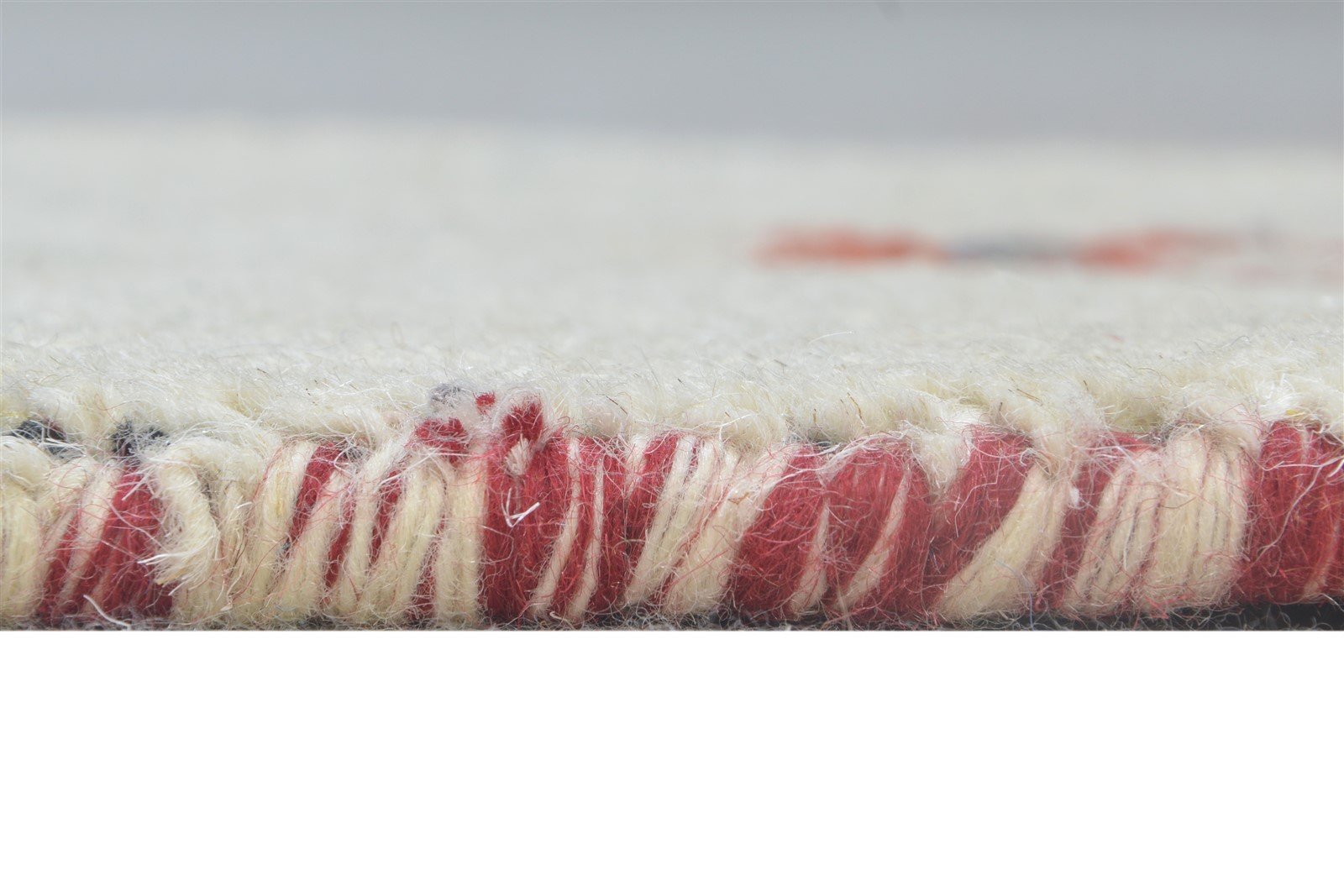 Cream Wool Rug 1' X 2' Southwestern Hand Knotted Gabbeh Tribal Small Carpet 7865100238997