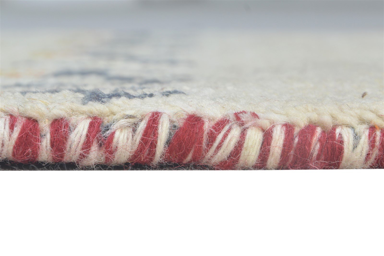 Cream Wool Rug 2' X 3' Southwestern Hand Knotted American Tribal Small Carpet 7865064128661