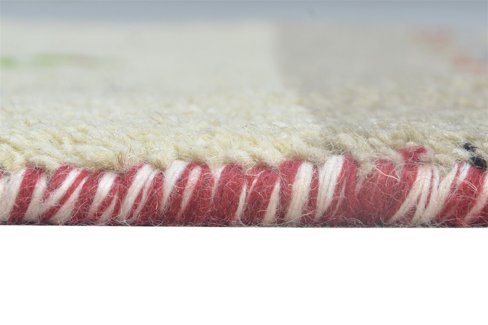 Cream Wool Rug 2' X 3' Tribal Hand Knotted Gabbeh Southwestern Small Carpet 7864510644373