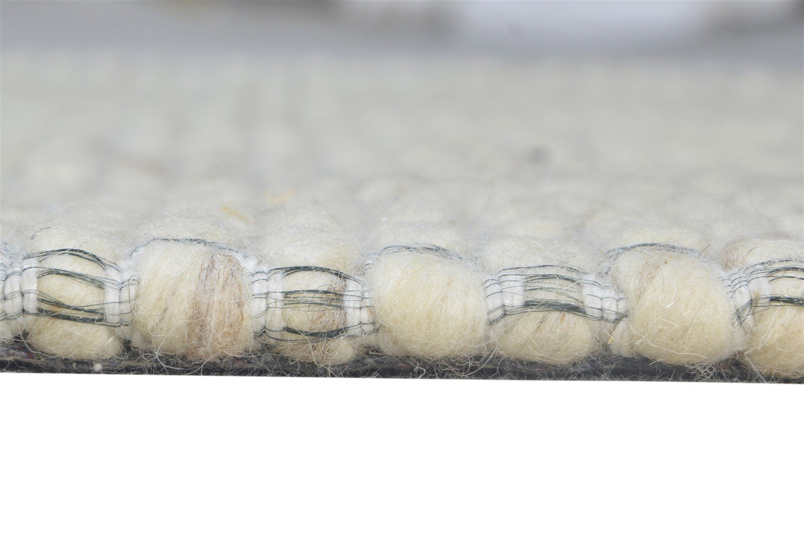 Cream Wool Rug 3' X 5' Modern Hand Woven Scandinavian Solid Room Size Carpet 7865144606869