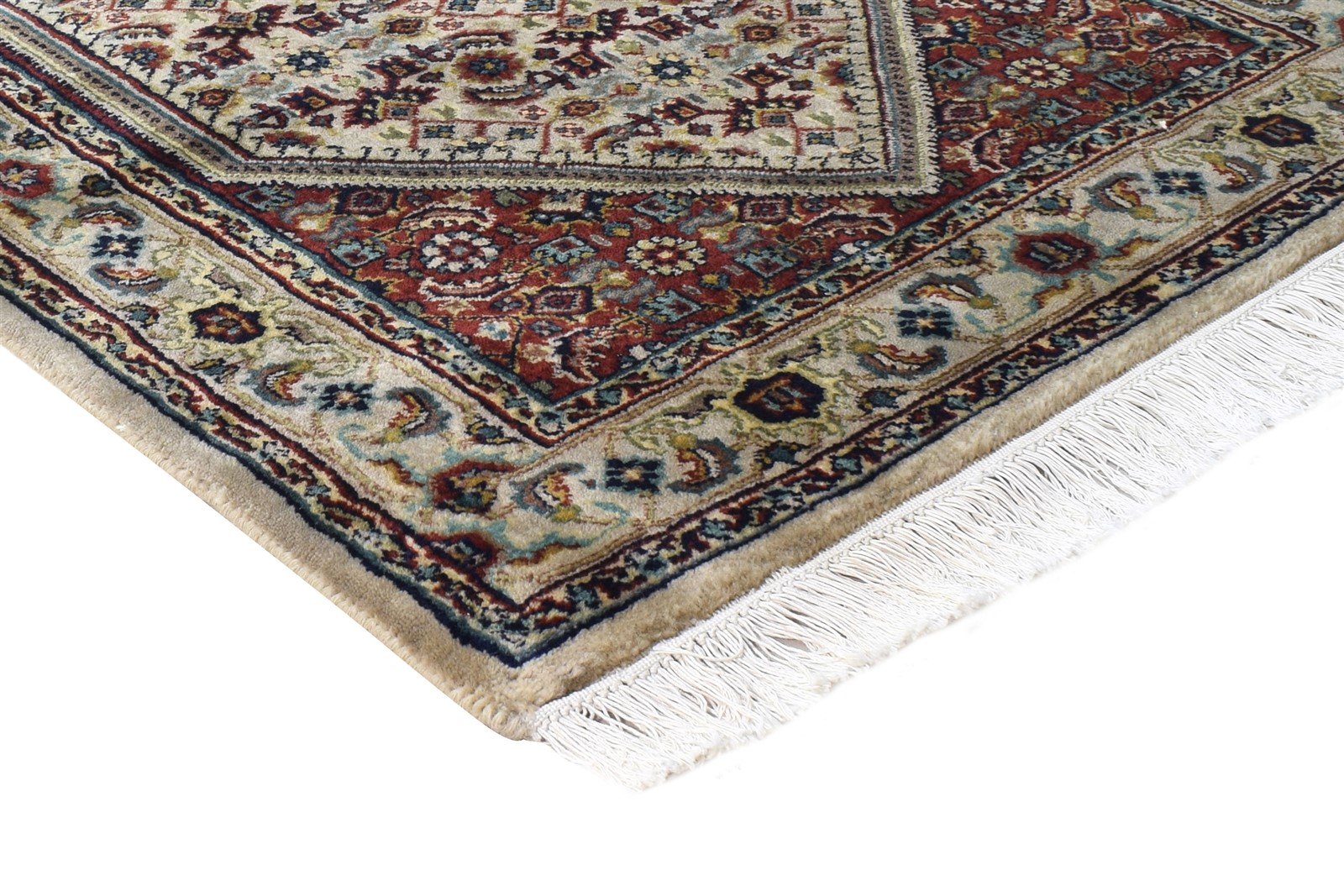 Cream Wool Rug 3' X 5' Persian Hand Knotted Tabriz Medallion Small Carpet 7864679235733