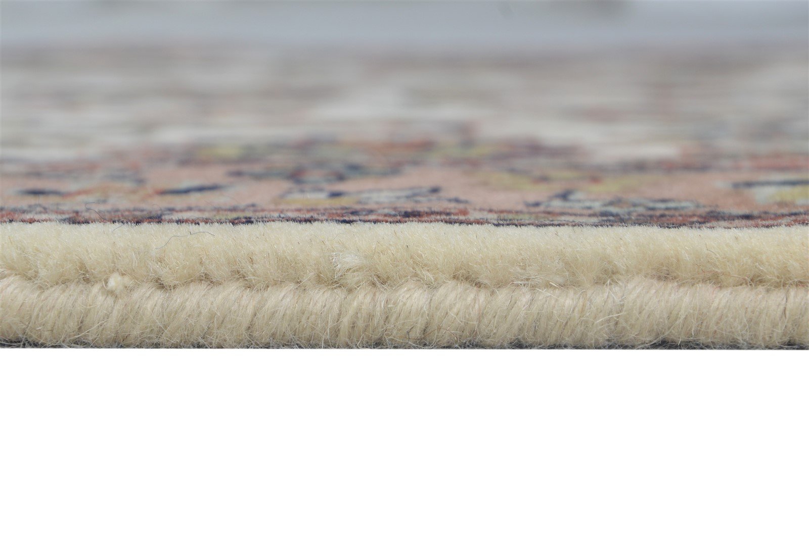 Cream Wool Rug 3' X 8' Persian Hand Knotted Kashan Oriental Small Runner 7864676483221