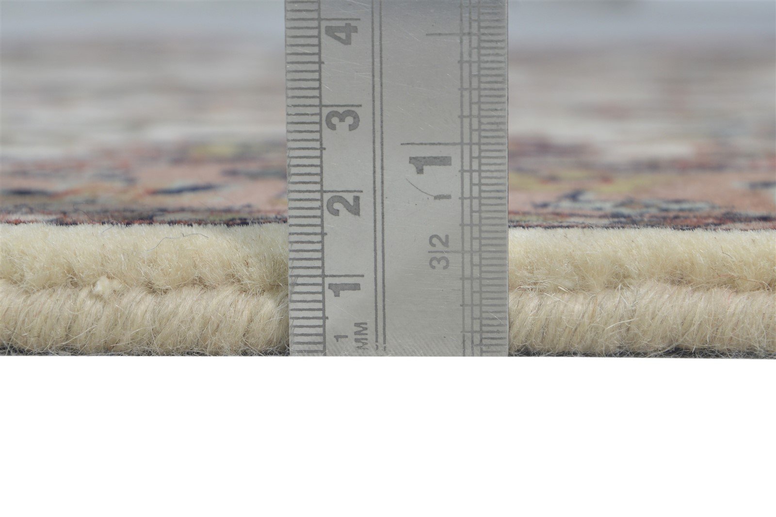 Cream Wool Rug 3' X 8' Persian Hand Knotted Kashan Oriental Small Runner 7864676483221