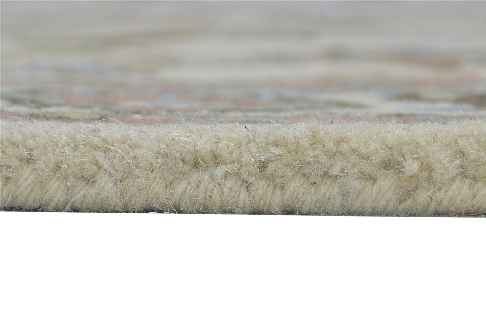 Cream Wool Rug 4' X 6' Persian Hand Tufted Kashan Oriental Room Size Carpet 7864338907285