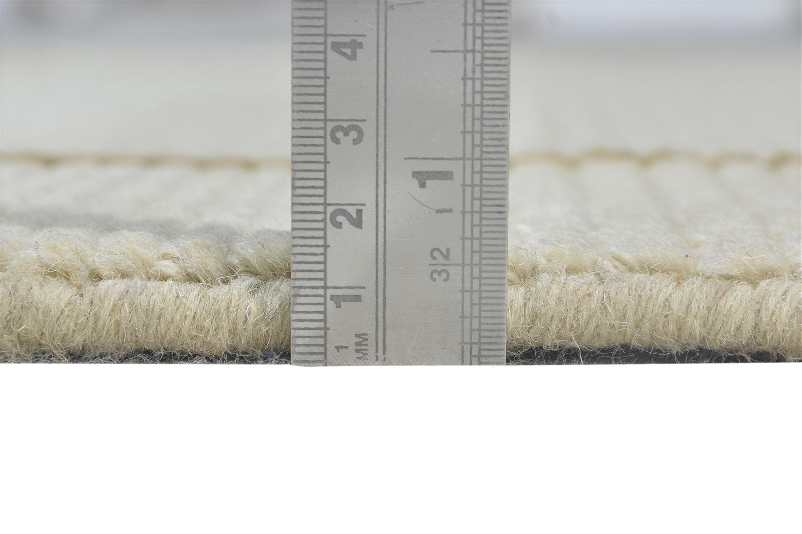 Cream Wool Rug 4X6 Modern Hand Knotted Scandinavian Bordered Room Size Carpet 7865107579029