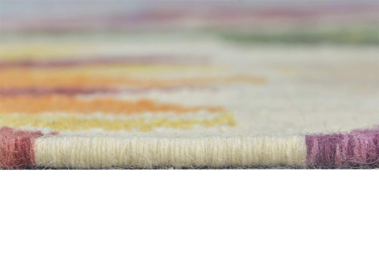 Cream Wool Rug 5' X 7' Modern Dhurrie French Floral Room Size Carpet 7865079857301