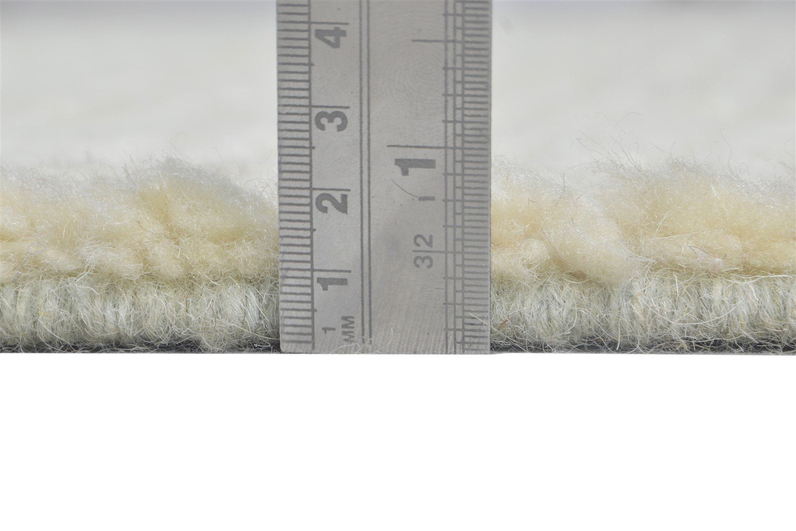 Cream Wool Rug 5' X 8' Modern Hand Knotted Scandinavian Solid Room Size Carpet 7865008423061