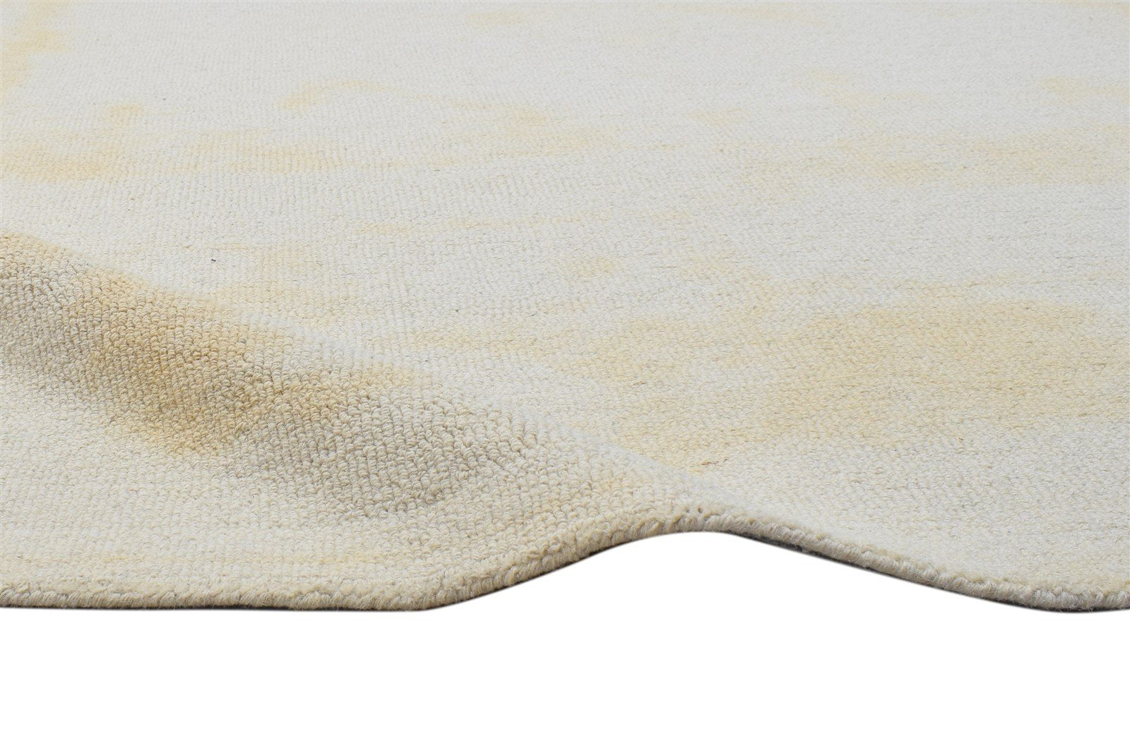 Cream Wool Rug 5' X 8' Modern Hand Tufted Scandinavian Solid Room Size Carpet 7864107892885