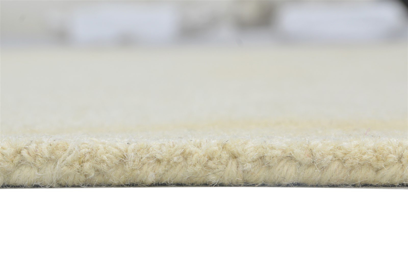Cream Wool Rug 5' X 8' Modern Hand Tufted Scandinavian Solid Room Size Carpet 7864107892885