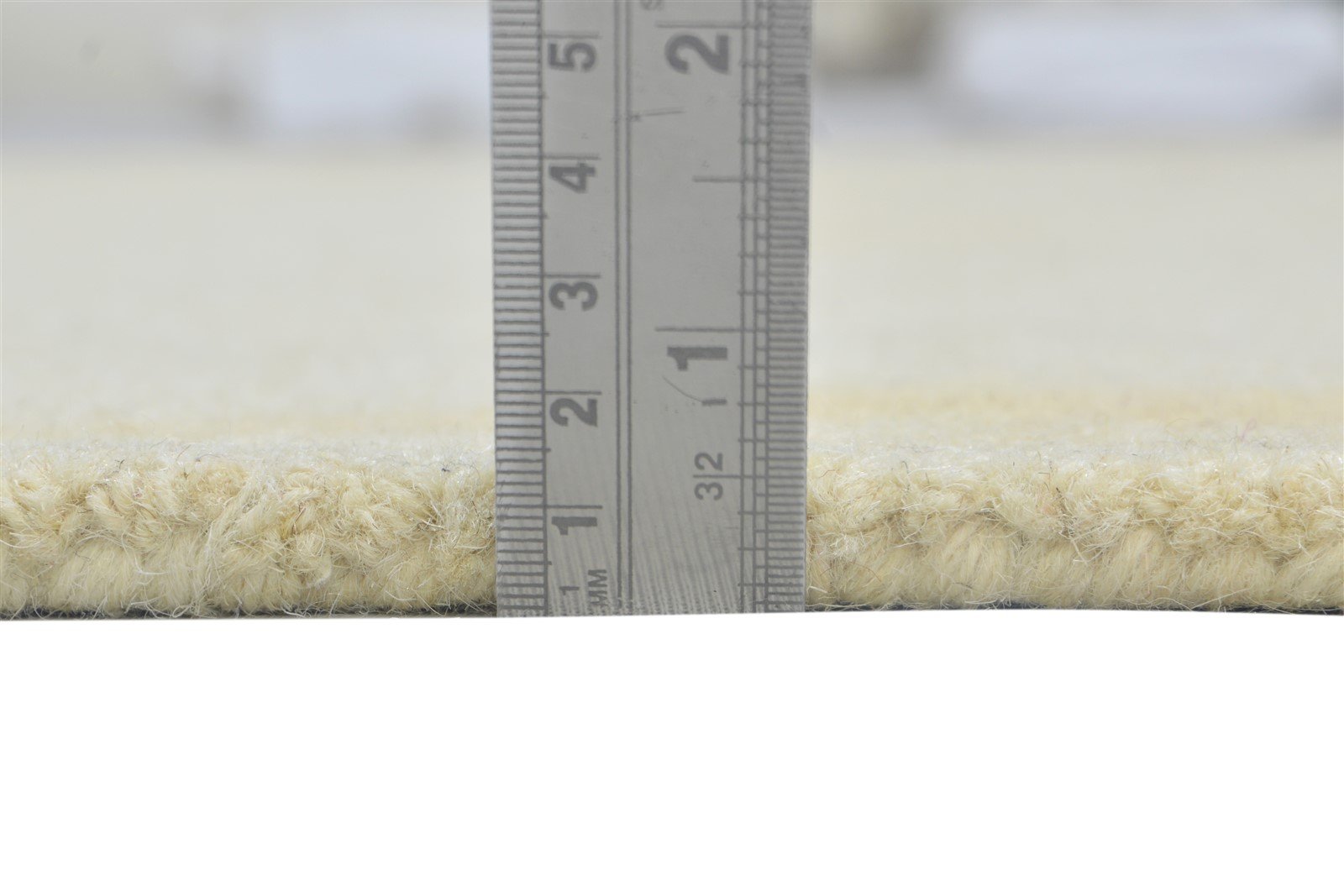 Cream Wool Rug 5' X 8' Modern Hand Tufted Scandinavian Solid Room Size Carpet 7864107892885