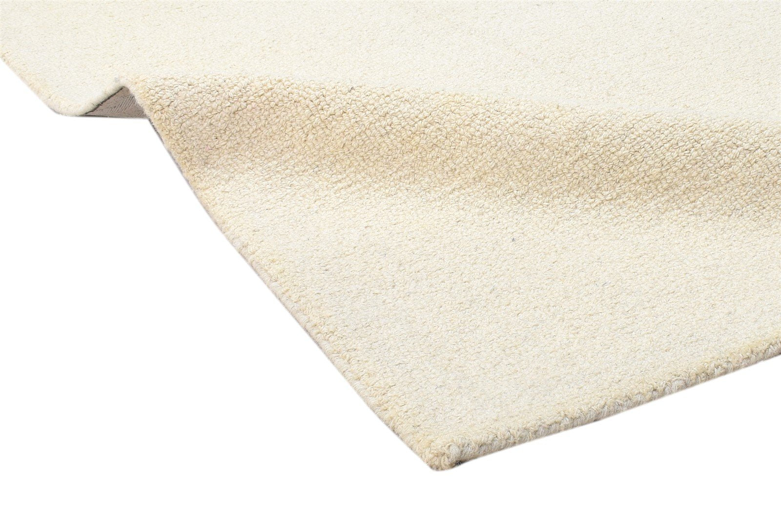 Cream Wool Rug 5' X 8' Modern Hand Tufted Scandinavian Solid Room Size Carpet 7864108187797
