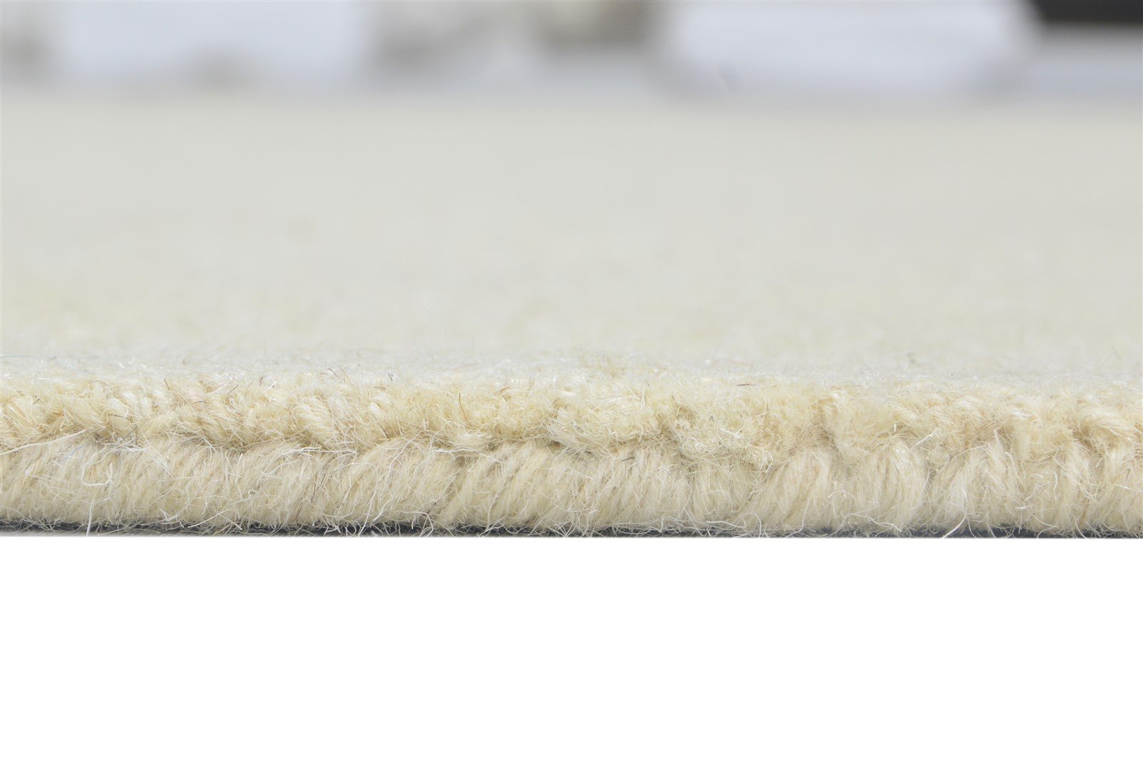 Cream Wool Rug 5' X 8' Modern Hand Tufted Scandinavian Solid Room Size Carpet 7864108187797