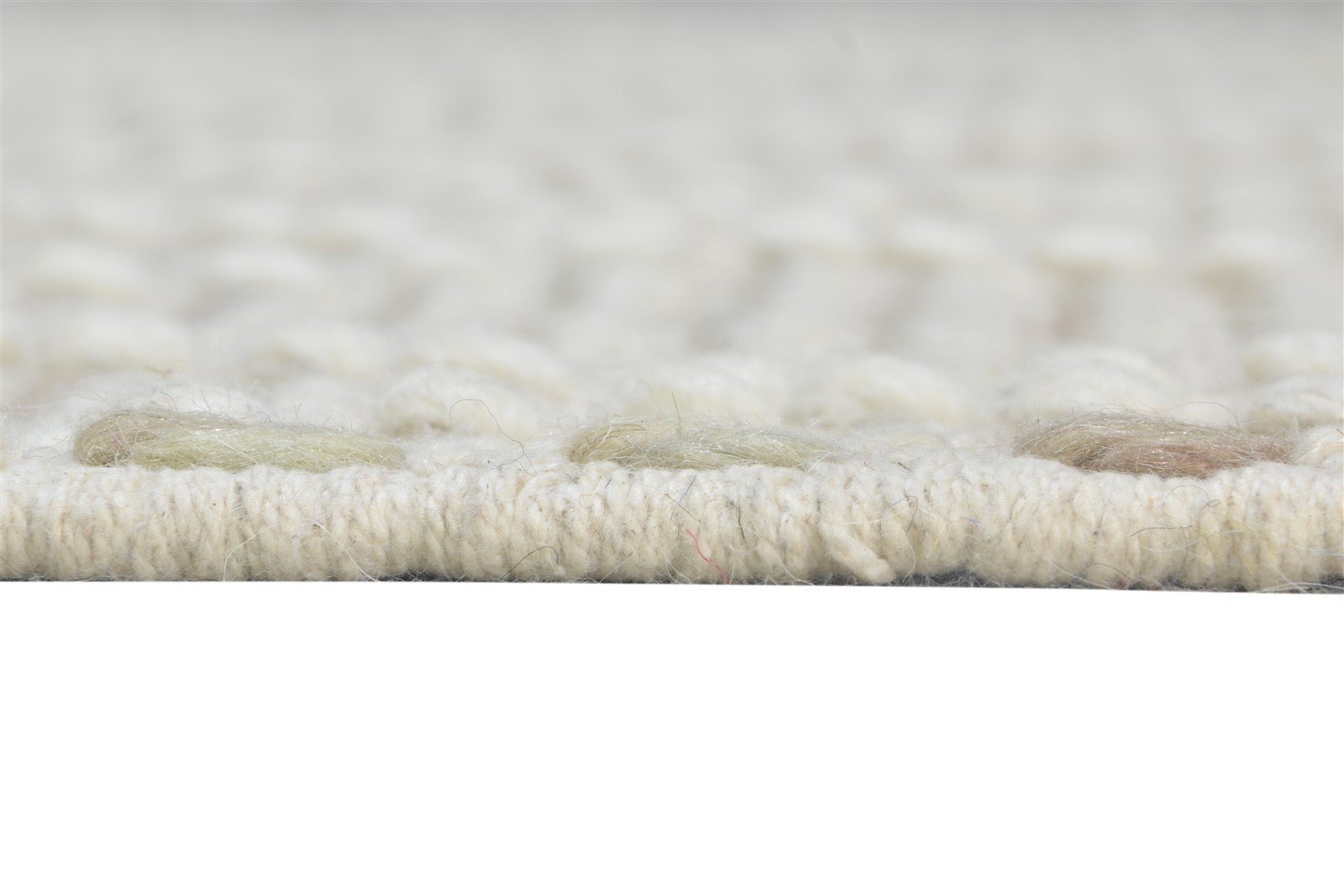 Cream Wool Rug 5' X 8' Modern Hand Woven Scandinavian Nordic Room Size Carpet 7865075335317