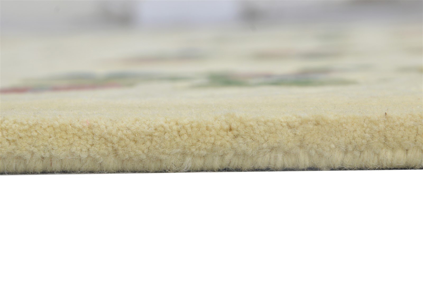 Cream Wool Rug 6' X 9' Modern Hand Tufted French Floral Room Size Carpet 7864155144341