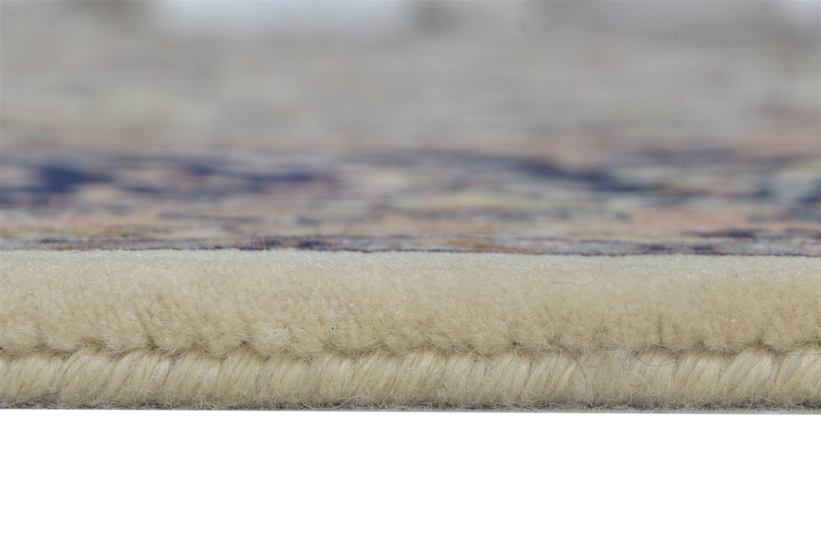 Cream Wool Rug 8' X 10' Persian Hand Knotted Kashan Oriental Large Carpet 7864634998933
