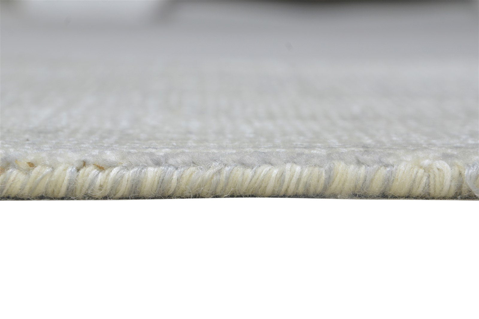 Cream Wool / Silk Rug 2X3 Modern Hand Knotted Scandinavian Grass Trellis Small 7864196759701