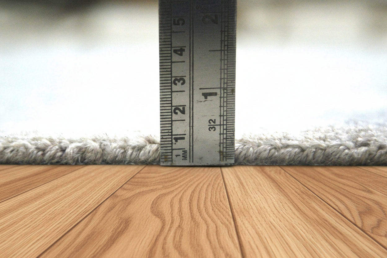 Daman Handmade Abstract Loom Knotted Hand Woven Silk Like Wool Viscose Beige Blue Rug 9016273862805