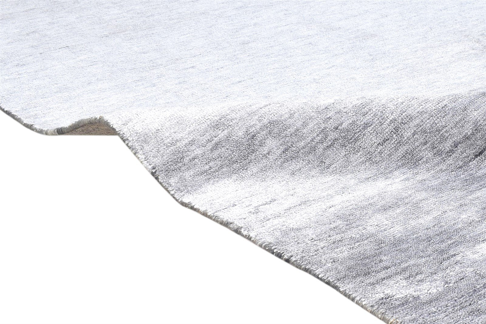 Dark Grey Silk Rug 5' X 8' Modern Handloom Scandinavian Solid Room Size Carpet 7864447434901