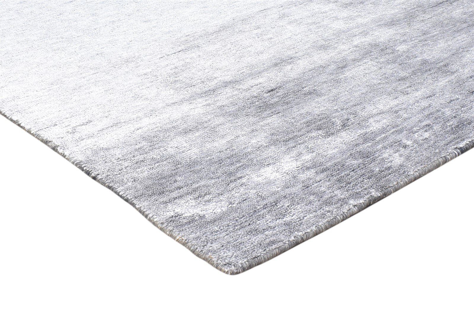 Dark Grey Silk Rug 5' X 8' Modern Handloom Scandinavian Solid Room Size Carpet 7864447434901