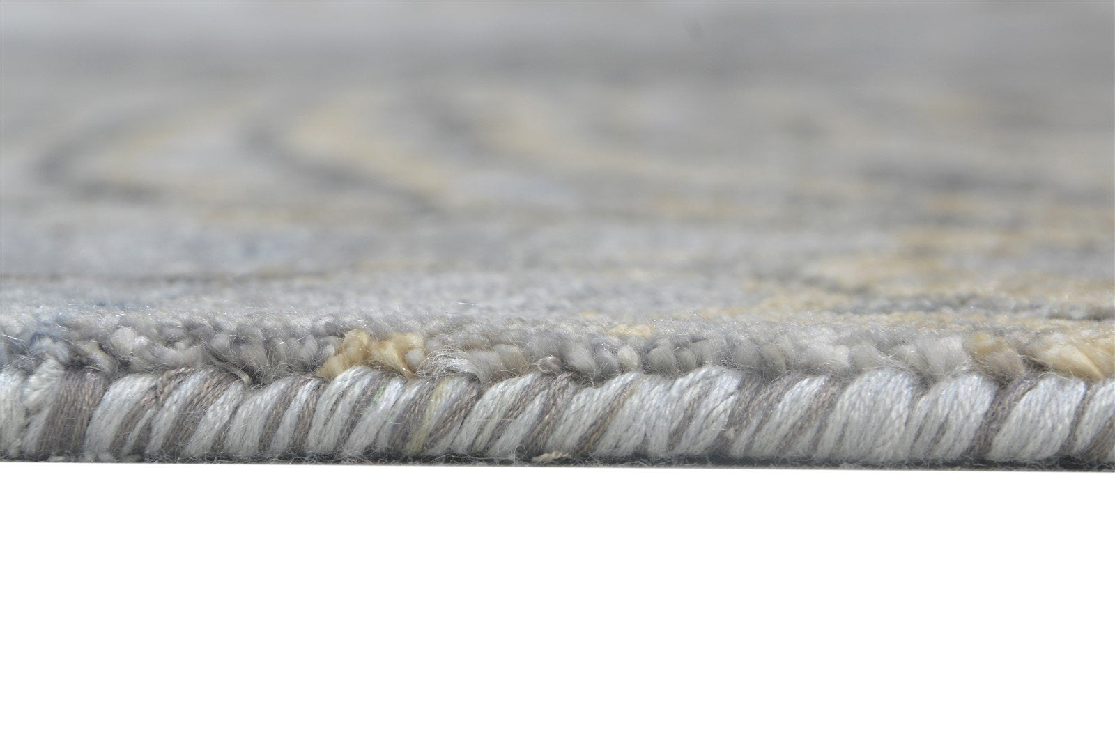 Dark Grey Silk Rug 8' X 10' Modern Hand Knotted Indian Abstract Large Carpet 7864319082645