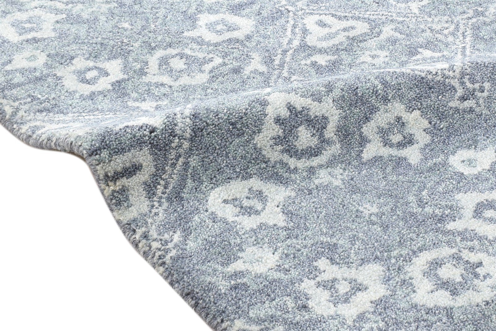Dark Grey Wool Rug 2' X 3' Modern Hand Tufted Moroccan Trellis Small Carpet 7864140038293