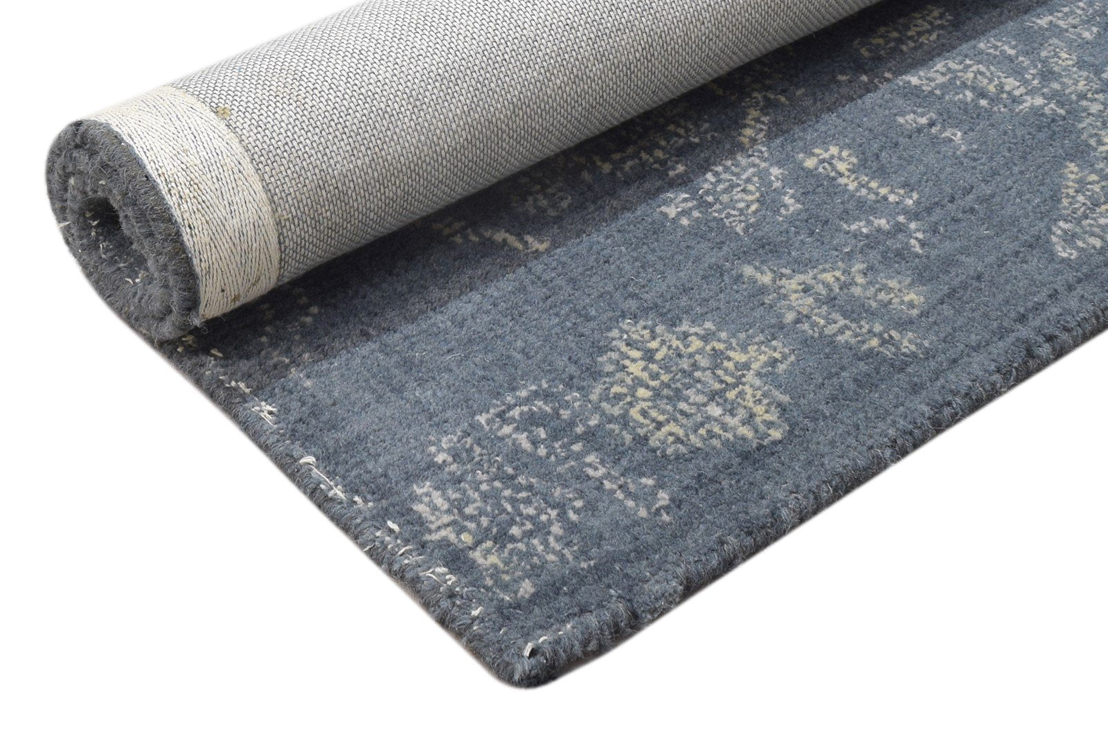 Dark Grey Wool Rug 2' X 3' Modern Hand Tufted Oushak Oriental Small Carpet 7864138793109