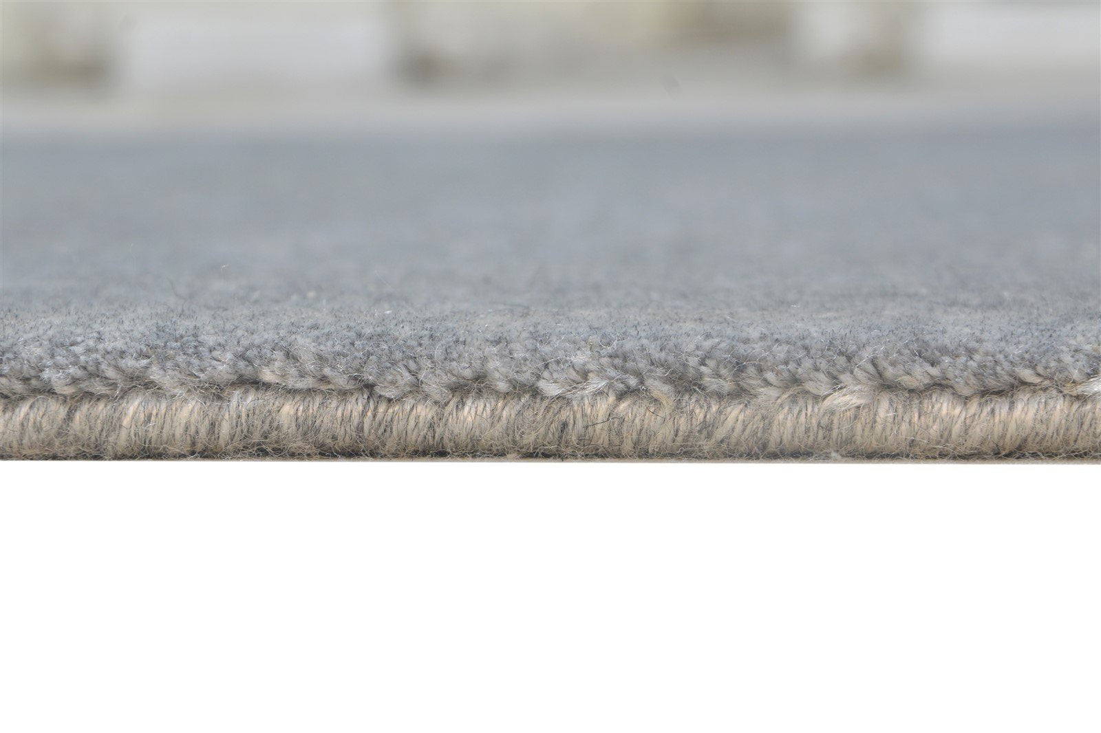 Dark Grey Wool Rug 4X6 Modern Hand Knotted Scandinavian Solid Room Size Carpet 7864771674261