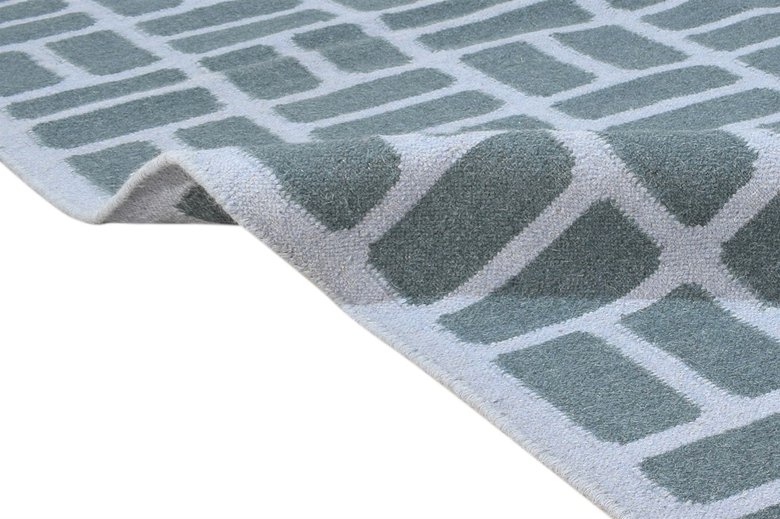 Dark Grey Wool Rug 5' X 8' Modern Dhurrie Moroccan Geometric Room Size Carpet 7864391663765