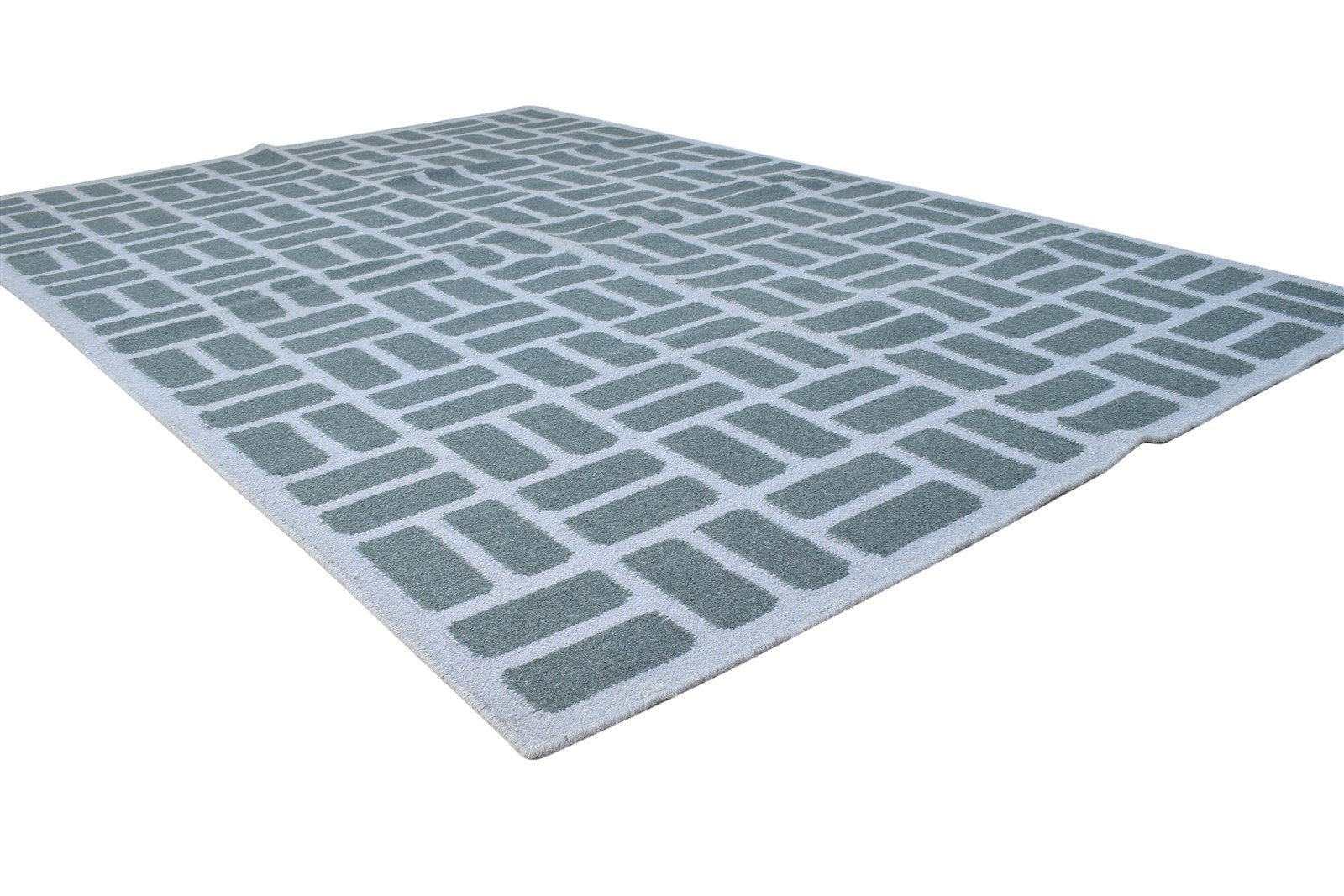 Dark Grey Wool Rug 5' X 8' Modern Dhurrie Moroccan Geometric Room Size Carpet 7864391663765