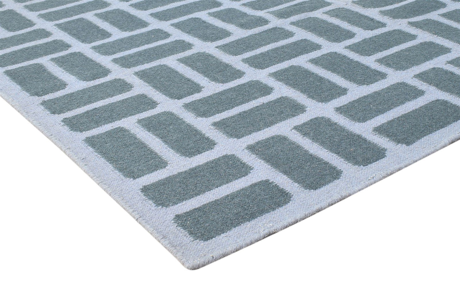 Dark Grey Wool Rug 5' X 8' Modern Dhurrie Moroccan Geometric Room Size Carpet 7864391663765
