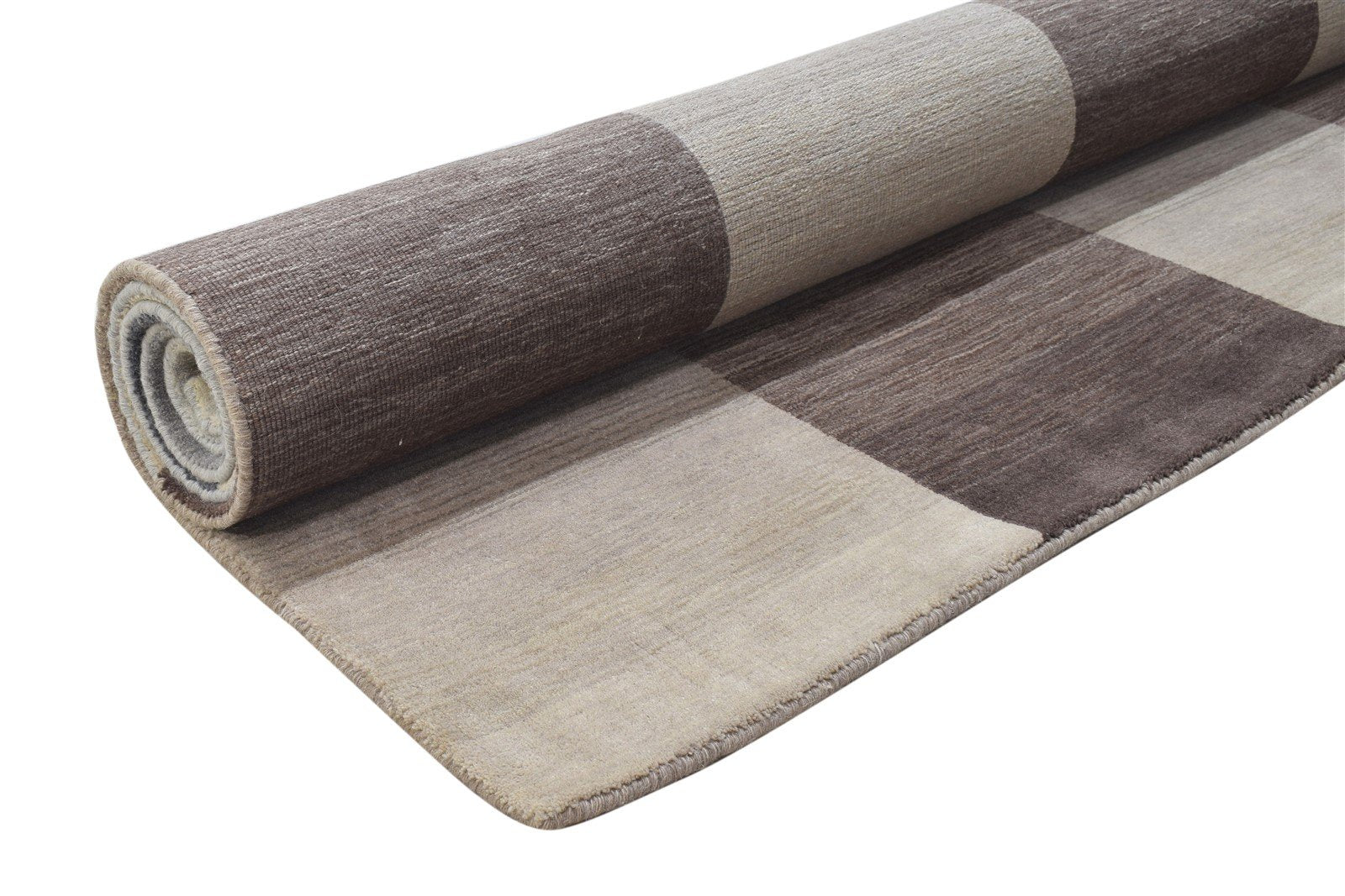 Dark Grey Wool Rug 5X8 Modern Handloom Scandinavian Geometric Room Size Carpet 7864165302421