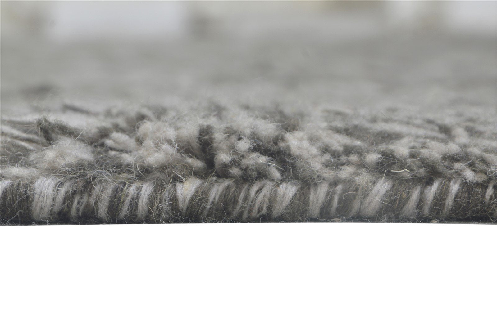 Dark Grey Wool Rug 6X9 Modern Hand Knotted Moroccan Abstract Room Size Carpet 7864513003669