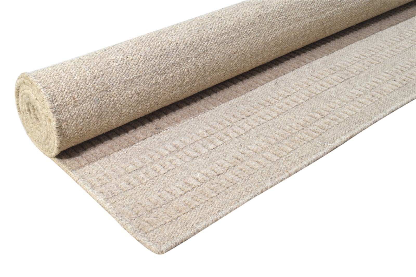 Dark Grey Wool Rug 8' X 10' Modern Hand Woven Scandinavian Striped Large Carpet 7864789598357