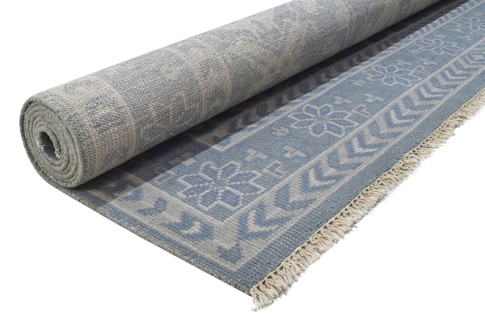 Dark Grey Wool Rug 8' X 10' Persian Hand Knotted Oushak Oriental Large Carpet 7864176541845