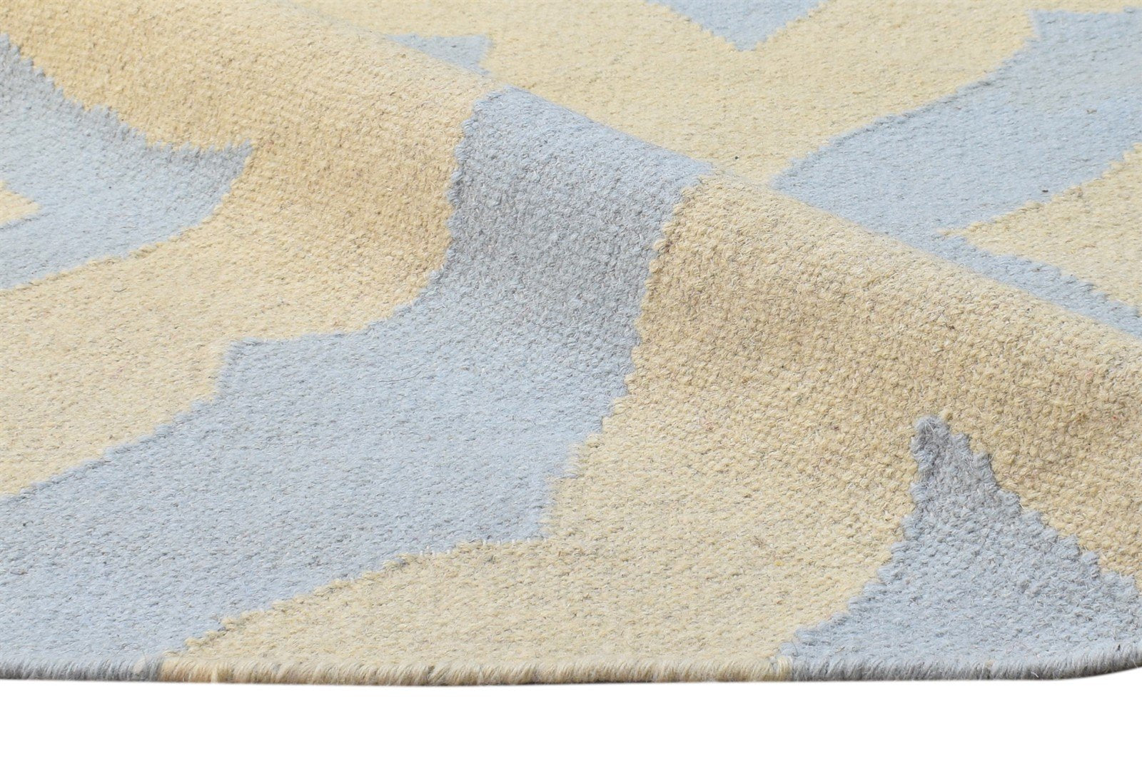 Dhurrie Beige Wool Rug 2'6 X 8' Modern Moroccan Diamond Small Runner 7864670421141