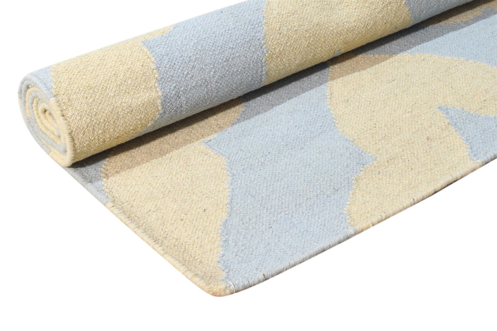 Dhurrie Beige Wool Rug 2'6 X 8' Modern Moroccan Diamond Small Runner 7864670421141