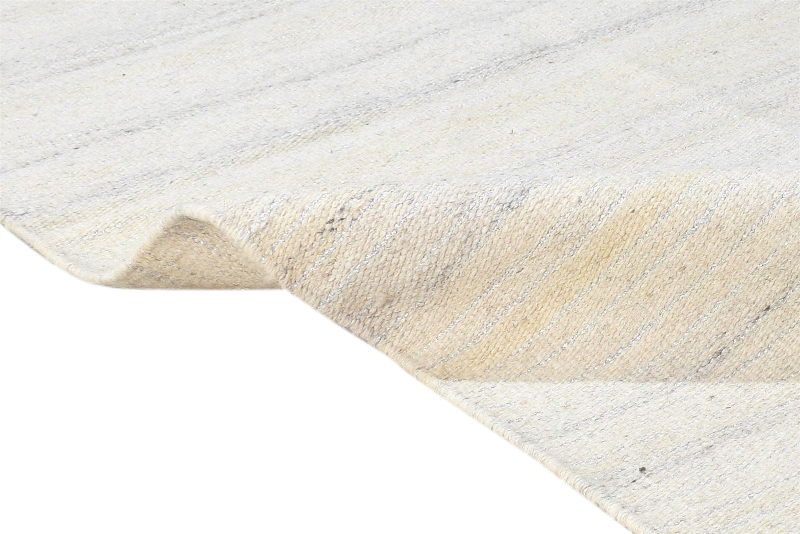 Dhurrie Beige Wool Rug 3' X 5' Modern Scandinavian Solid Small Carpet 7864671928469