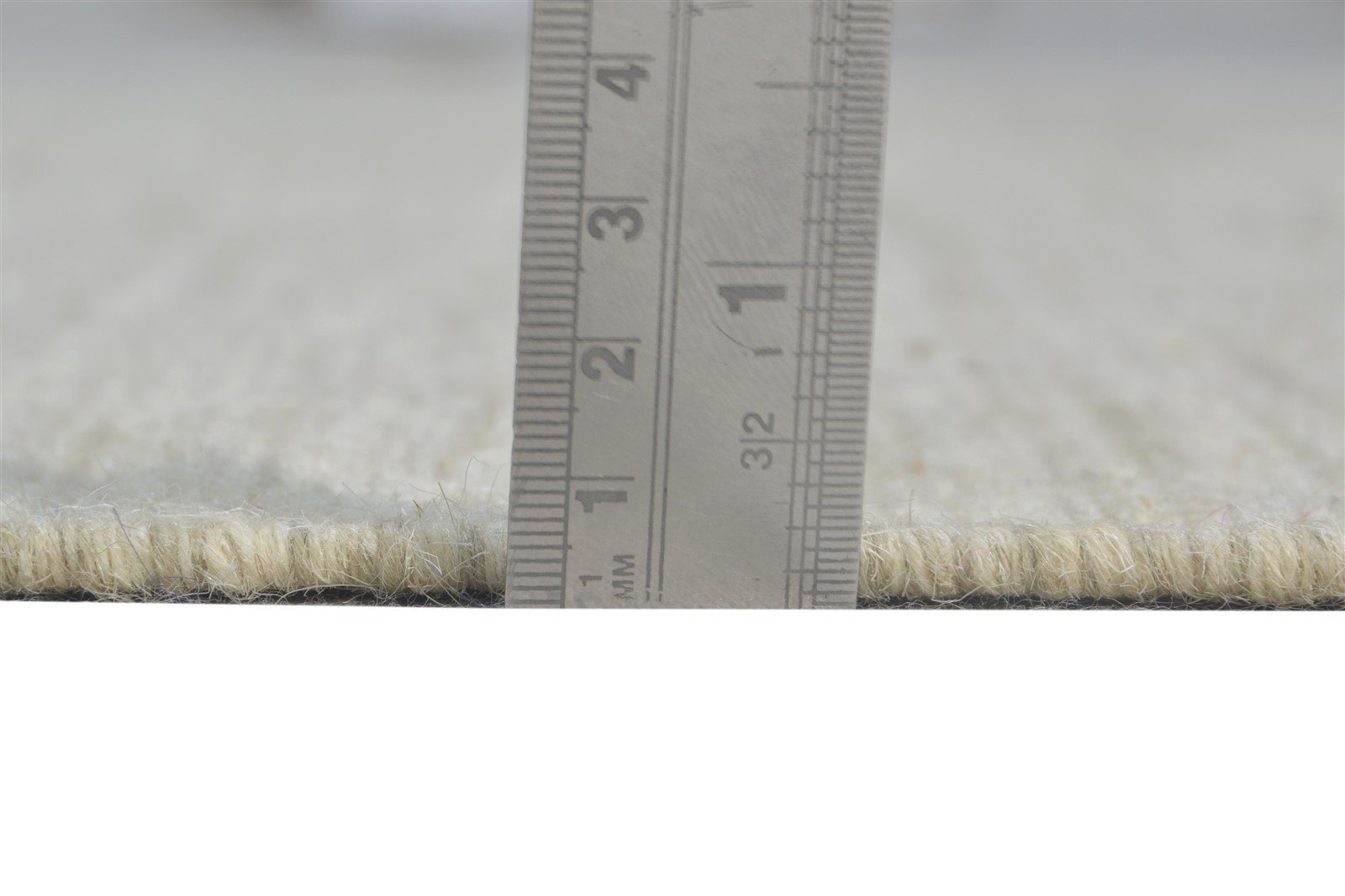Dhurrie Beige Wool Rug 5' X 8' Modern Scandinavian Solid Room Size Carpet 7865192415381
