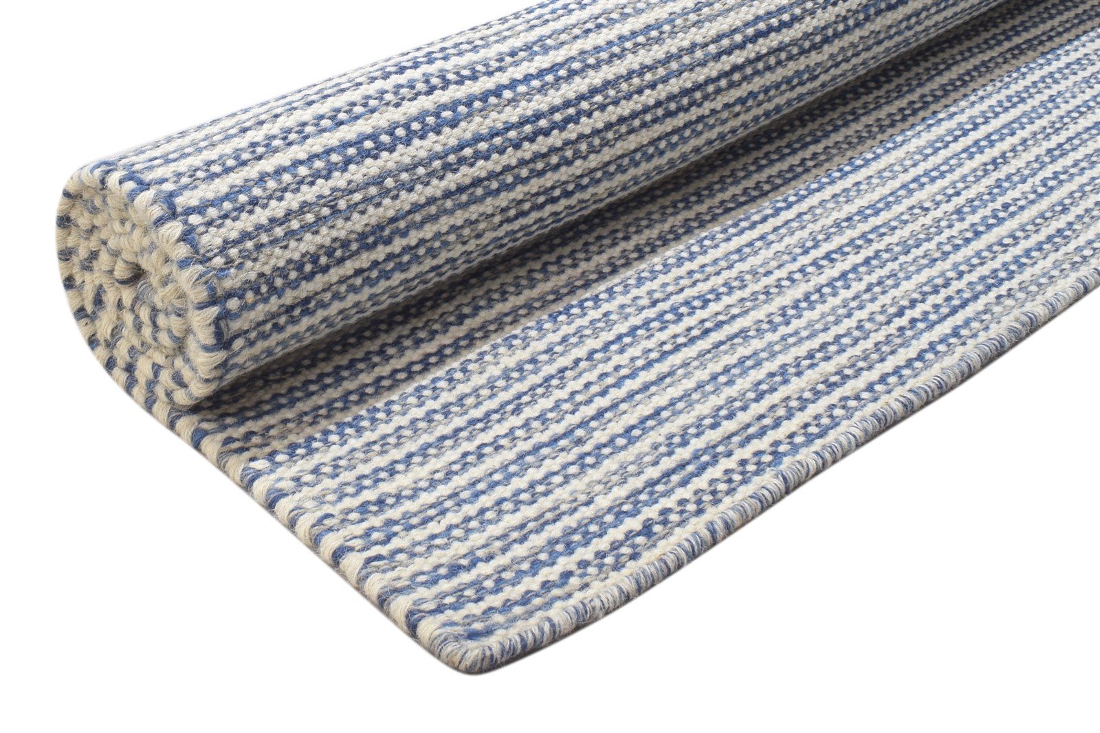 Dhurrie Blue Wool Rug 5' X 8' Modern Scandinavian Stars Room Size Carpet 7864151048341
