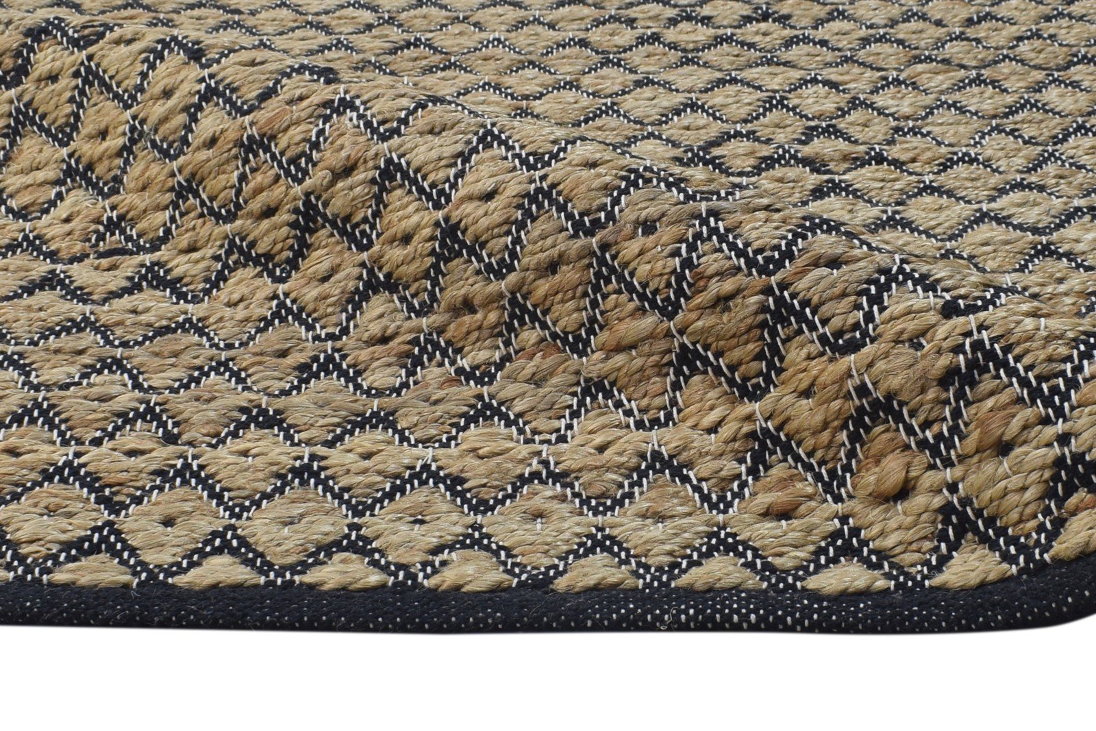 Dhurrie Brown Jute Rug 5' X 8' Modern Scandinavian Diamond Room Size Carpet 7864469586069