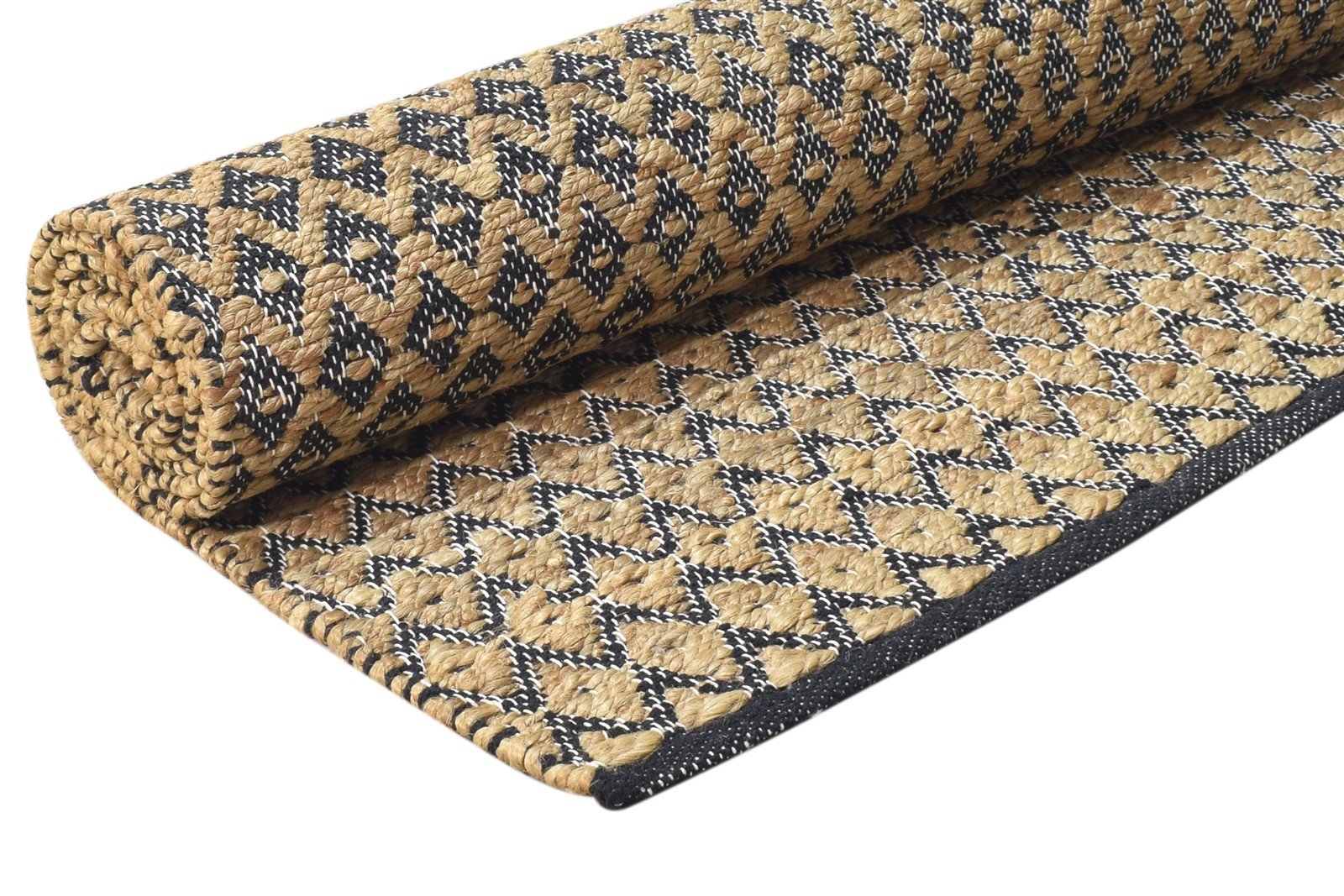 Dhurrie Brown Jute Rug 5' X 8' Modern Scandinavian Diamond Room Size Carpet 7864469586069