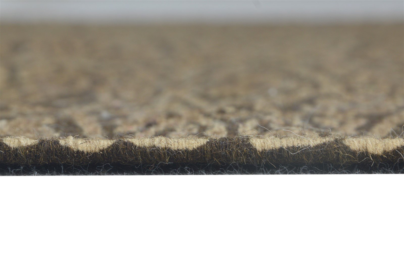 Dhurrie Brown Wool Rug 4' X 6' Modern Scandinavian Nordic Room Size Carpet 7864673108117