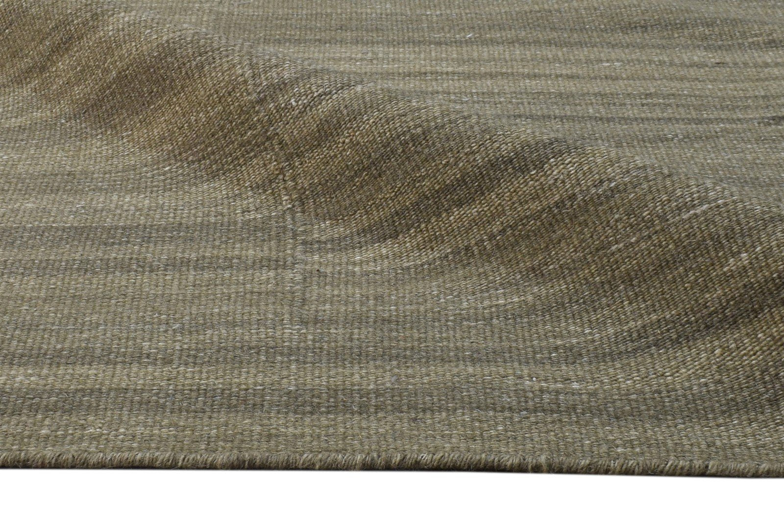 Dhurrie Brown Wool Rug 5' X 8' Modern Scandinavian Solid Room Size Carpet 7865192677525