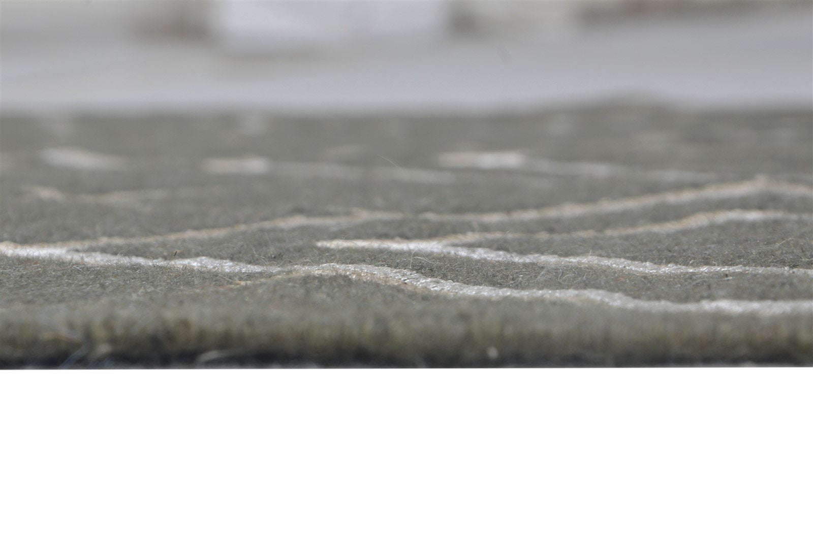 Dhurrie Charcoal Wool Rug 3' X 5' Modern Moroccan Diamond Room Size Carpet 7864669733013