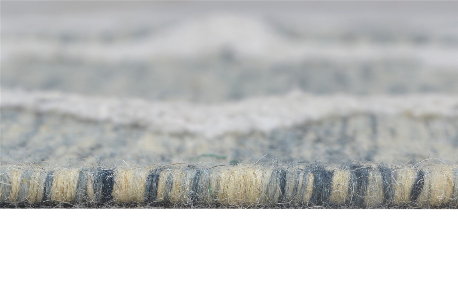 Dhurrie Grey Wool Rug 3' X 5' Modern Moroccan Abstract Small Carpet 7865169739925
