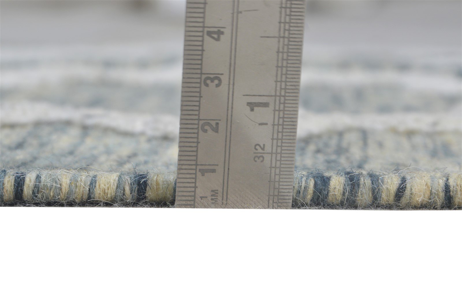 Dhurrie Grey Wool Rug 3' X 5' Modern Moroccan Abstract Small Carpet 7865169739925