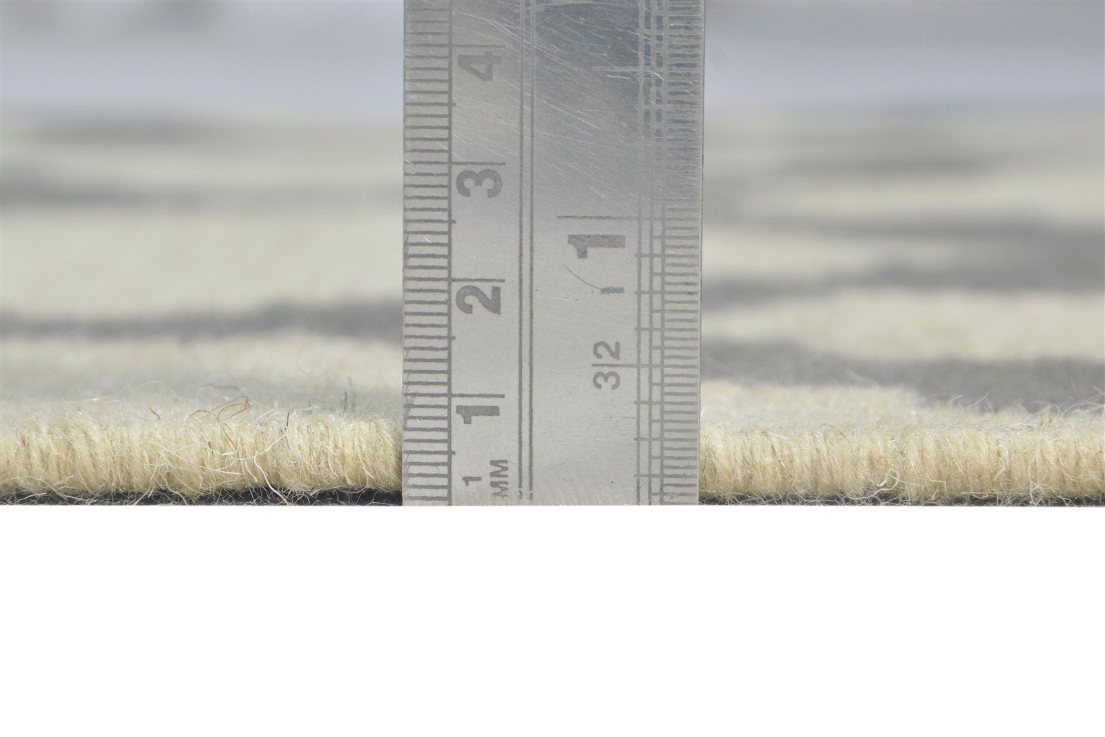 Dhurrie Grey Wool Rug 3' X 5' Modern Moroccan Scroll Tile Small Carpet 7865121177749