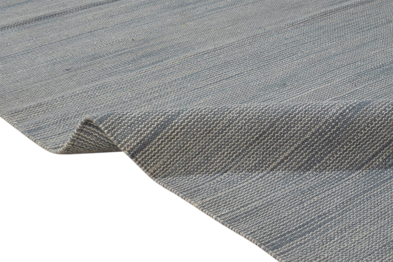 Dhurrie Grey Wool Rug 3' X 5' Modern Scandinavian Solid Small Carpet 7865168560277