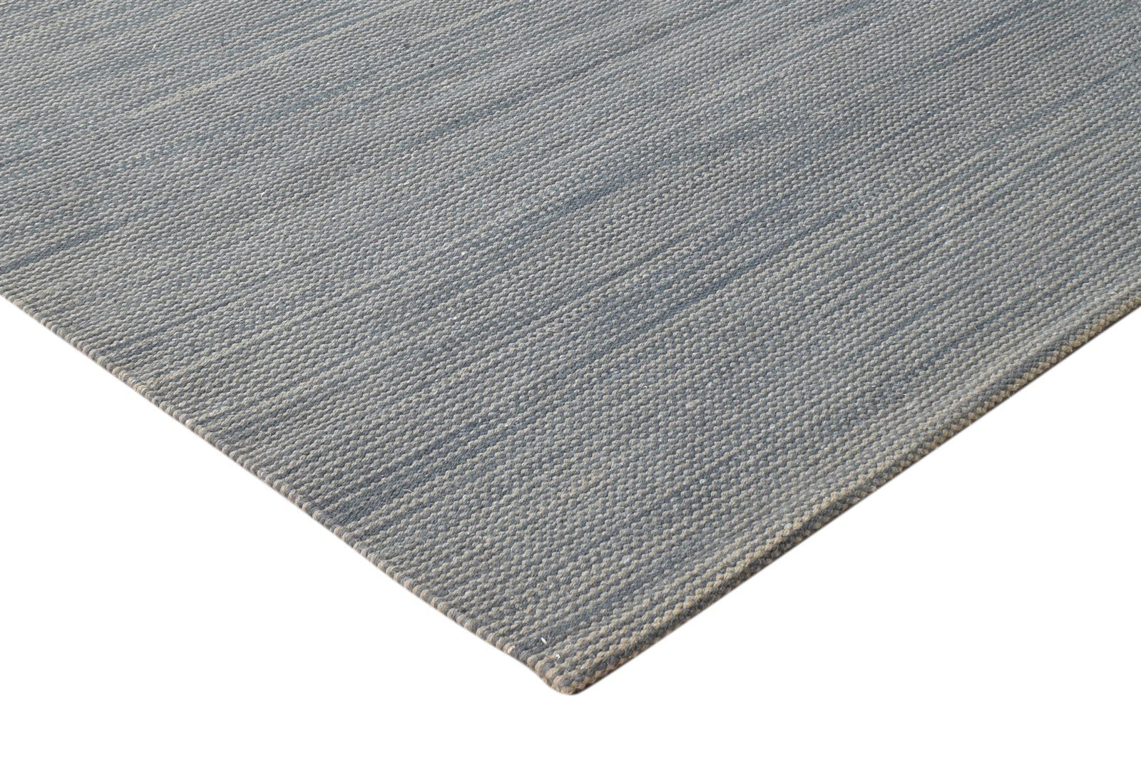 Dhurrie Grey Wool Rug 3' X 5' Modern Scandinavian Solid Small Carpet 7865168560277